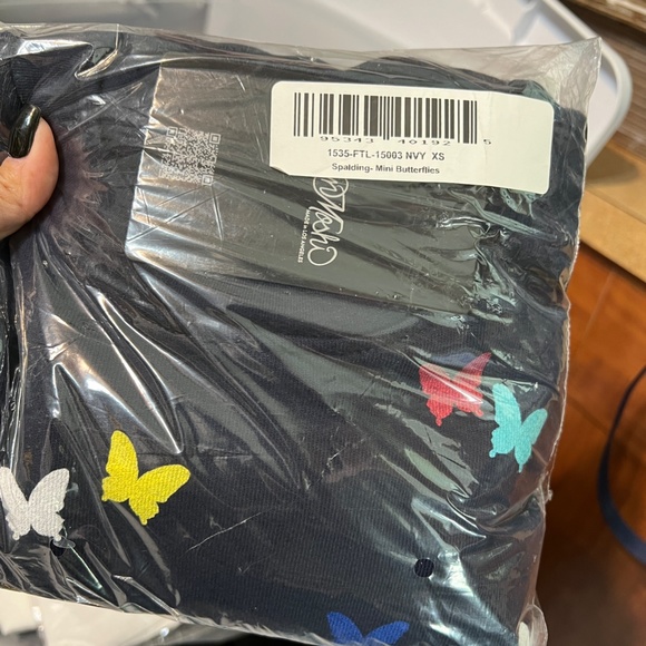 Lauren Moshi Spaling Mini Butterflies Black Pullover Long Sleeve Sweater Top NWT - Picture 6 of 8
